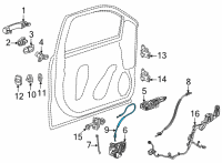 OEM 2021 GMC Yukon XL Lock Cable Diagram - 23506106