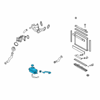 OEM 2011 Lexus LS600h Reserve Tank Assembly, R Diagram - 16470-38021