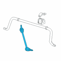 OEM Lincoln LS Stabilizer Link Diagram - XW4Z-5C486-AA