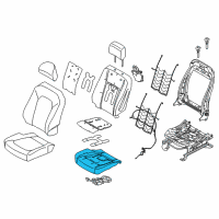 OEM 2017 Ford F-250 Super Duty Seat Cushion Pad Diagram - FL3Z-1663223-D