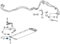 OEM 2021 Cadillac CT5 Transmission Cooler Insulator Diagram - 84742546