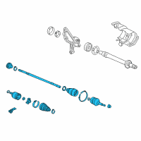 OEM 2004 Honda Accord Driveshaft Assembly, Passenger Side Diagram - 44305-SDP-A00