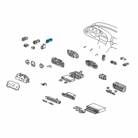 OEM 2001 Acura TL Switch Assembly, Hazard Diagram - 35510-S0K-A11