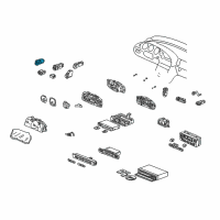 OEM 1999 Acura TL Switch Assembly, Roof (Chamois Gray No. 3) Diagram - 35830-S0K-A01ZA