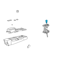 OEM 2002 Ford Thunderbird Shift Knob Diagram - 2W6Z-7213-AA