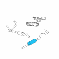 OEM Dodge Dakota MUFFLER-Exhaust Diagram - 52103248AB