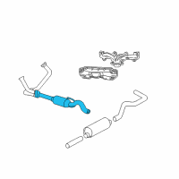 OEM 2003 Dodge Dakota Catalytic Converter Diagram - 52103254AE