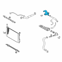 OEM 2006 Toyota Highlander Water Outlet Diagram - 16331-20080