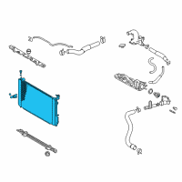 OEM 2008 Lexus RX400h Radiator Assembly Diagram - 16041-20354