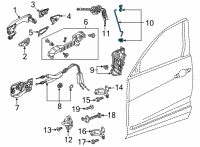 OEM Acura MDX ROD SET, R. FR Diagram - 72113-TYA-305