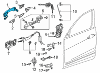 OEM 2021 Acura RDX Handler, Rear (Extreme Crimson Pearl) Diagram - 72641-TJB-A71ZB