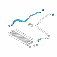 OEM 2014 BMW M6 Gran Coupe Engine Oil Cooler Pipe, Return Diagram - 17-22-2-284-262