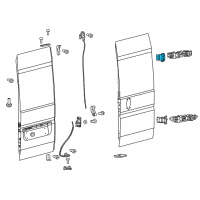 OEM Ram ProMaster 2500 Hinge-Rear Door Upper Diagram - 68324627AA