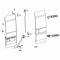 OEM 2014 Ram ProMaster 2500 Hinge-Body Opening Diagram - 68329062AA