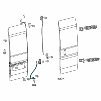 OEM Ram ProMaster 3500 Cargo Door Latch Diagram - 68226089AC