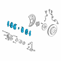 OEM 2004 Honda Insight Pad Set, Front Diagram - 45022-S3Y-A03