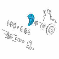 OEM 2004 Honda Insight Splash Guard, Front Brake Diagram - 45255-S3Y-000