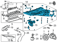 OEM 2022 Chevrolet Suburban Crankcase Diagram - 55513477