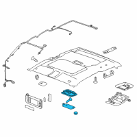 OEM GMC Sierra 3500 HD Lamp Asm-Dome & Reading *Light Cashmere Diagram - 25850226