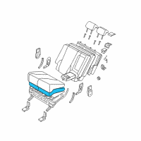 OEM 2009 Hyundai Tucson Pad Assembly-2ND Seat Cushion, RH Diagram - 89250-2E000