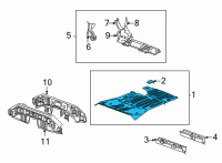 OEM Buick Envision Rear Floor Pan Diagram - 84784176