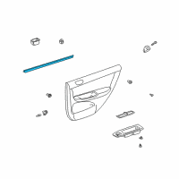 OEM 2002 Toyota Camry Belt Weatherstrip Diagram - 68173-33041