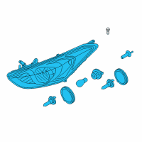 OEM 2016 Hyundai Elantra GT Headlamp Assembly, Left Diagram - 92101-A5050