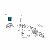 OEM Kia Sephia Heater Core Assembly Diagram - 1K2A161A10