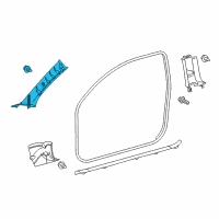 OEM 2016 Scion tC Weatherstrip Pillar Trim Diagram - 62210-21051-B1