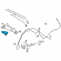OEM 2012 Nissan Leaf Motor Assy-Windshield Wiper Diagram - 28810-3NA0A