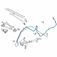 OEM 2014 Nissan Leaf Hose-Washer Diagram - 28975-3NF0A