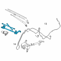 OEM 2014 Nissan Leaf Link Assy-Wiper Diagram - 28840-3NF0A