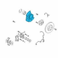 OEM 2013 Hyundai Elantra Cover-Front Brake Disc Dust LH Diagram - 51755-A5000