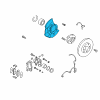 OEM Hyundai Veloster Cover-Front Brake Disc Dust LH Diagram - 51755-A7100