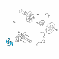 OEM 2017 Hyundai Veloster Front Disc Brake Pad Kit Diagram - 58101-2VA15