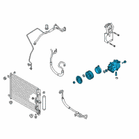 OEM 2008 Chevrolet Aveo5 A/C Compressor Diagram - 96832898