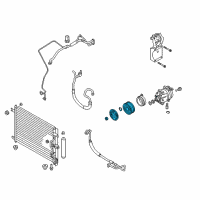 OEM Chevrolet Aveo Clutch & Pulley Diagram - 96408442