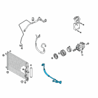 OEM 2004 Chevrolet Aveo Hose Asm, A/C Condenser Diagram - 96539372