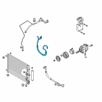 OEM Chevrolet Aveo Hose Asm, A/C Compressor Diagram - 96539342