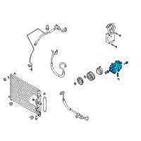 OEM 2008 Chevrolet Aveo5 Compressor Asm, A/C (W/O Clutch) Diagram - 96813311