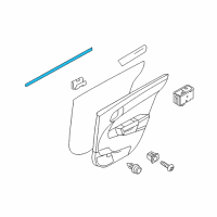 OEM 2008 Saturn Astra Sealing Strip, Rear Side Door Window Inner Diagram - 24468024