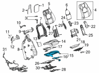 OEM Cadillac CT4 Seat Cushion Pad Diagram - 85542063