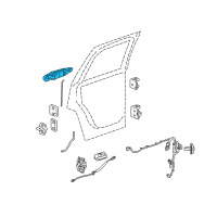 OEM Chevrolet Avalanche Exterior Door Handle Diagram - 15865674