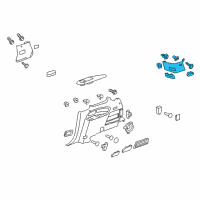 OEM Buick Enclave Rear Pillar Trim Diagram - 25960420