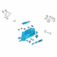 OEM 2008 Buick Enclave Quarter Trim Panel Diagram - 23389818