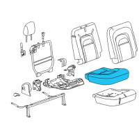 OEM 2021 Chevrolet Colorado Seat Cushion Pad Diagram - 84664221