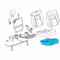 OEM Chevrolet Colorado Pad Asm-Rear Seat Cushion (W/ Wire) Diagram - 23120430