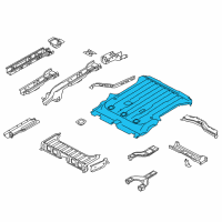 OEM 2012 Ford Transit Connect Rear Floor Pan Diagram - 2T1Z-6111215-A