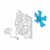 OEM 2004 Honda Accord Fan, Cooling Diagram - 19020-RCA-A01