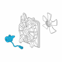 OEM 2004 Honda Accord Motor, Cooling Fan Diagram - 19030-RCA-A01